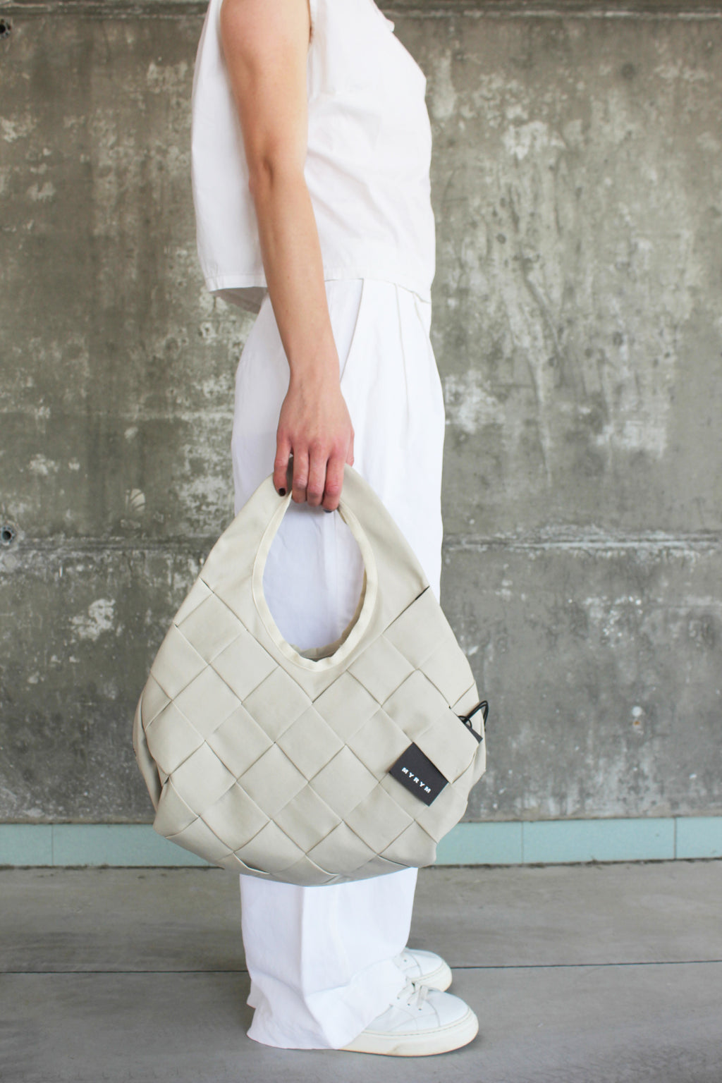 BORSA INTRECCIATA BIANCA