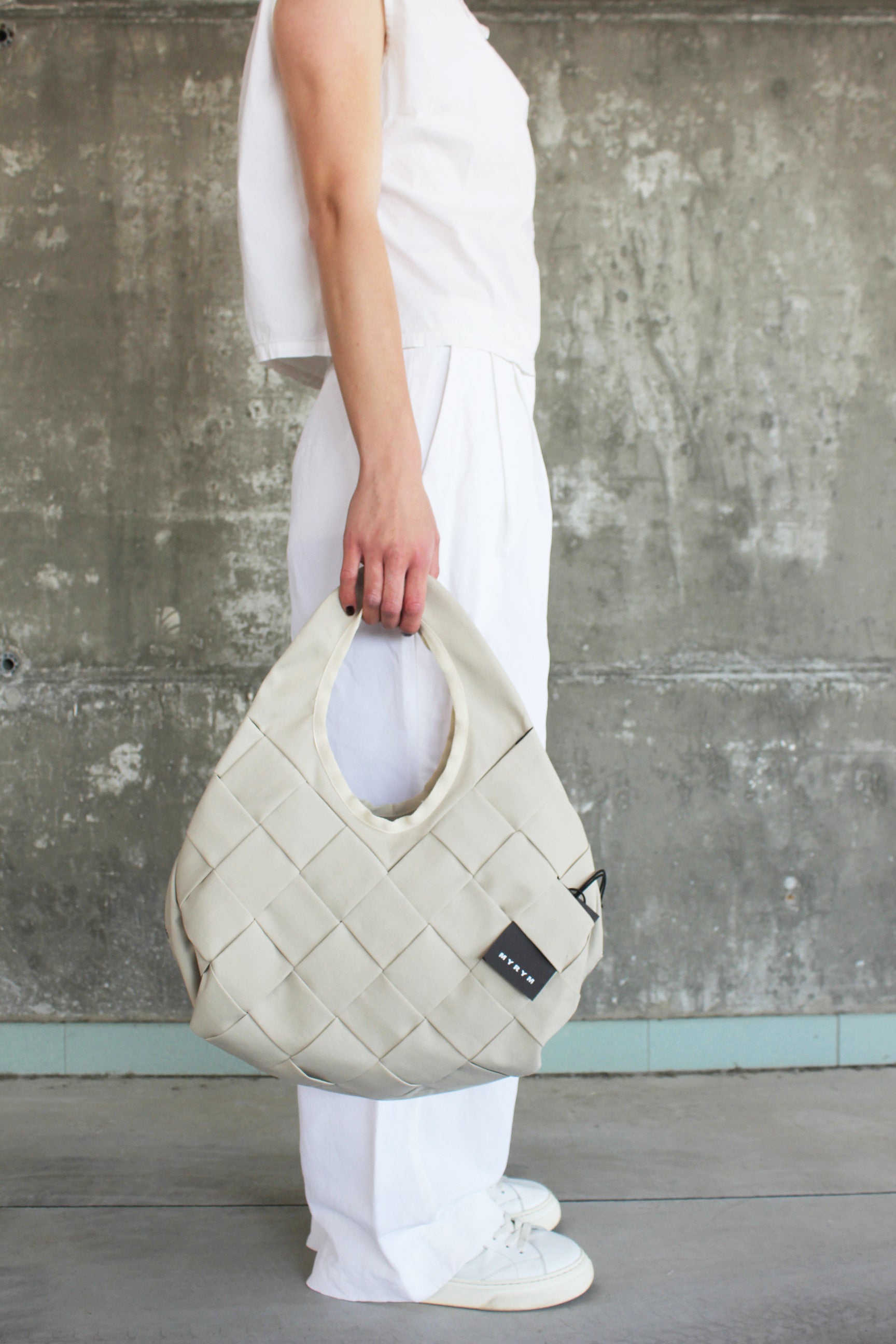 BORSA INTRECCIATA BIANCA