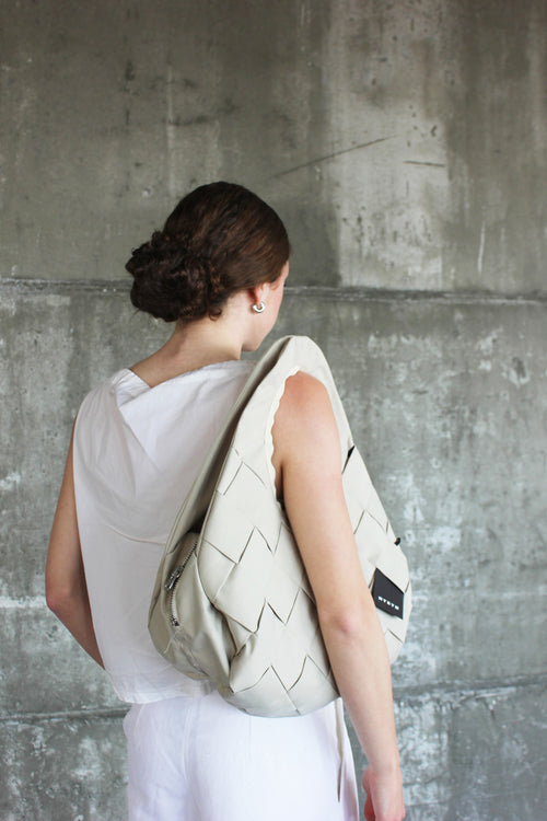 BORSA INTRECCIATA BIANCA