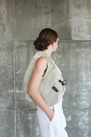 BORSA INTRECCIATA BIANCA