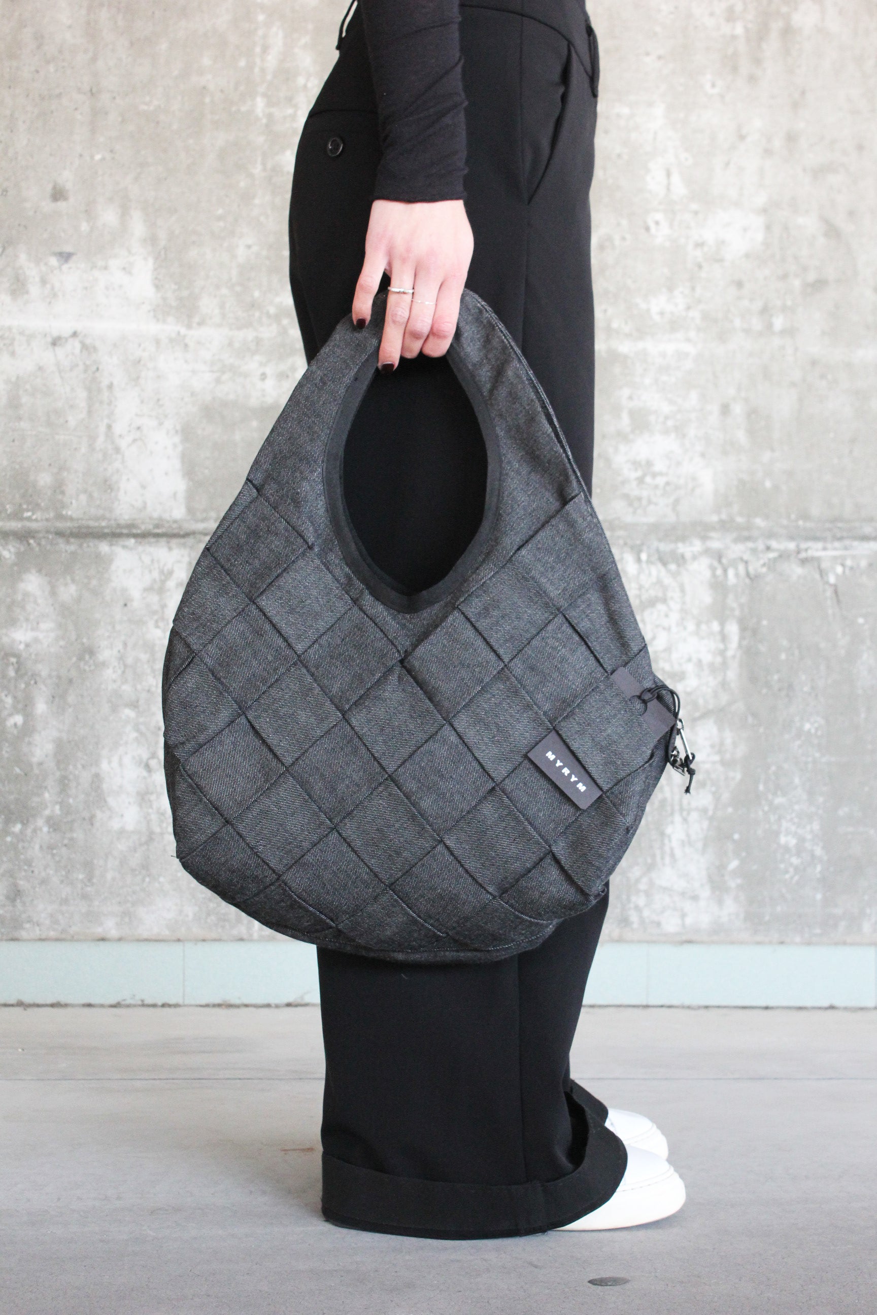 BORSA INTRECCIATA JEANS