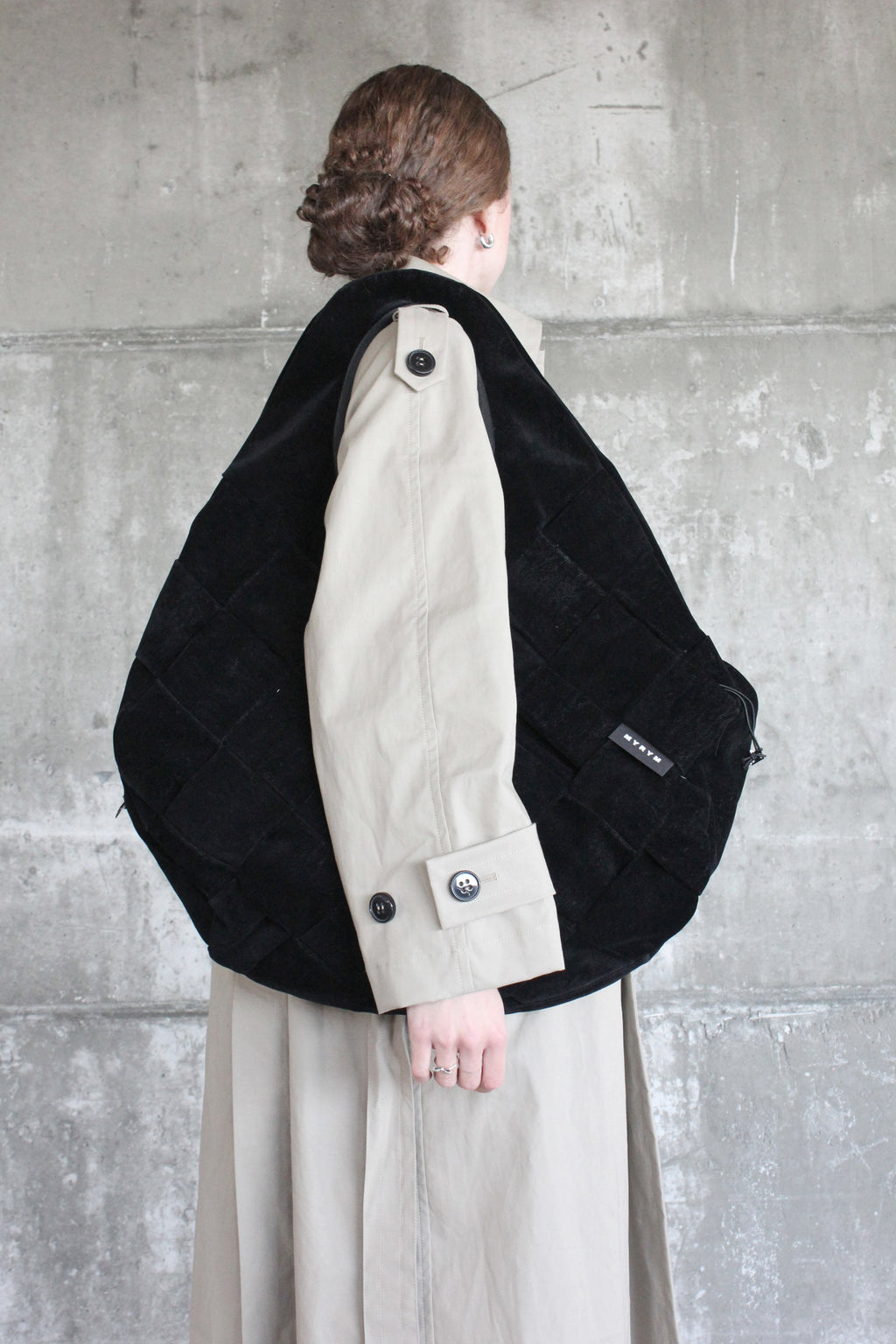 BORSA INTRECCIATA VELLUTO L