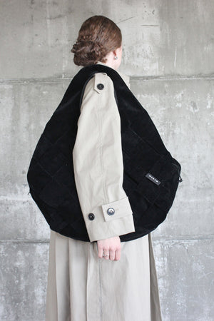 BORSA INTRECCIATA VELLUTO L