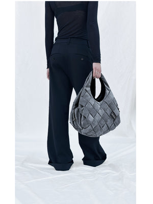 BORSA INTRECCIATA CAMOSCIO